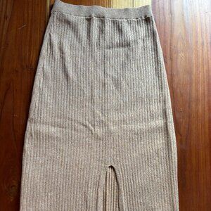 Knit Tan Skirt - Free People